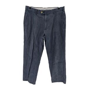 Peter Millar Men's Pants Size 35 Blue Pima Cotton Flat Front Chino Golf